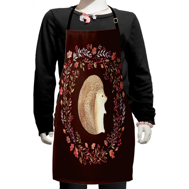 Leaf and Berry Wreath Kids Apron