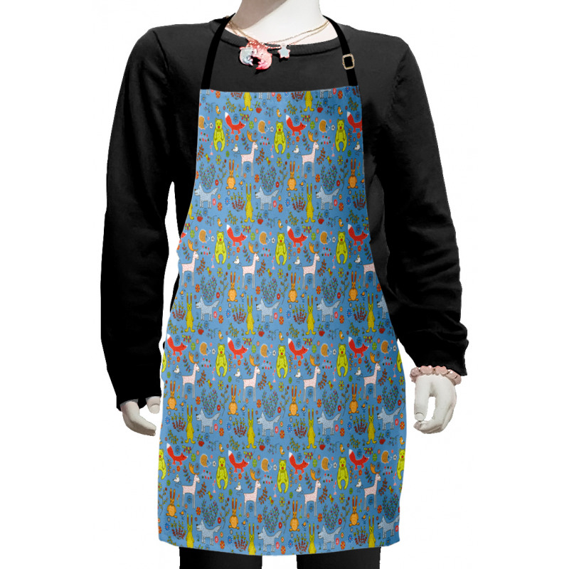 Spring Forest Fauna Kids Apron