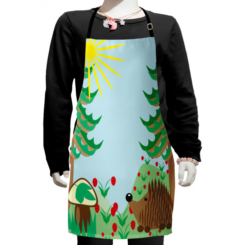 Rising Sun Above Trees Kids Apron