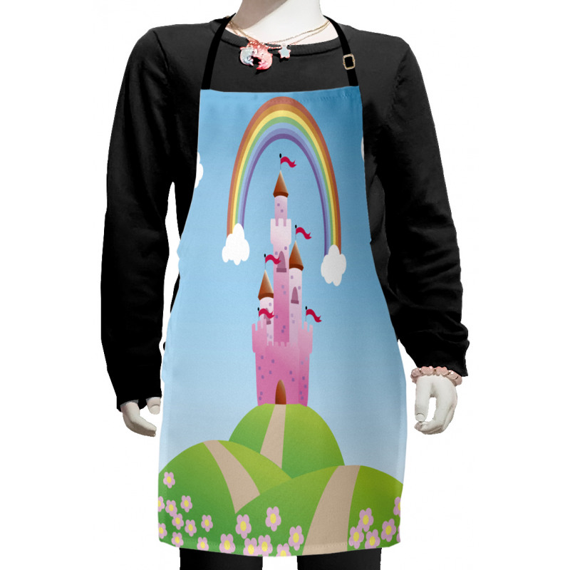 Clouds Princess Castle Kids Apron