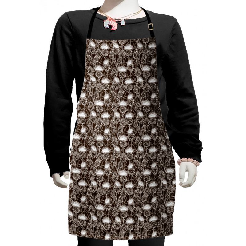 Silhouette Flowers Kids Apron