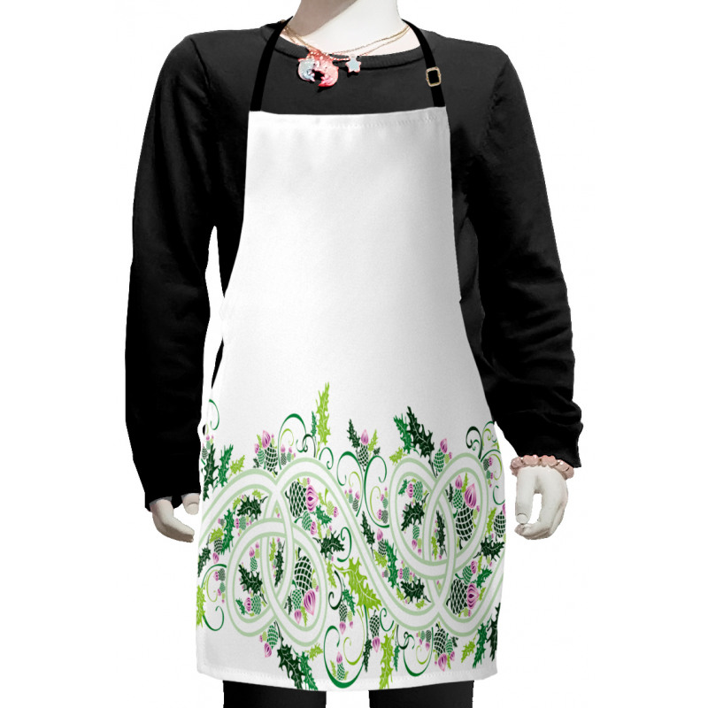 Border Style Ornament Kids Apron