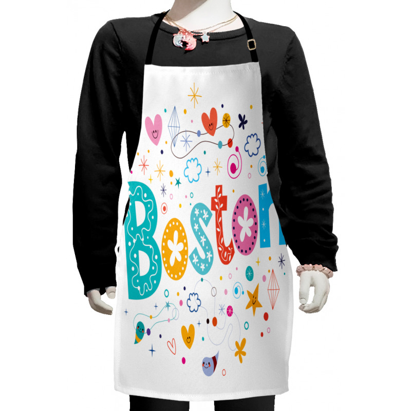 Doodle Hand Drawn Kids Apron