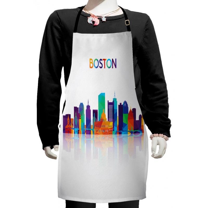 City Skyline Silhouette Kids Apron