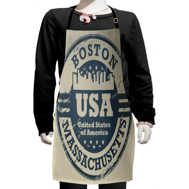 Passport Stamp Design Kids Apron