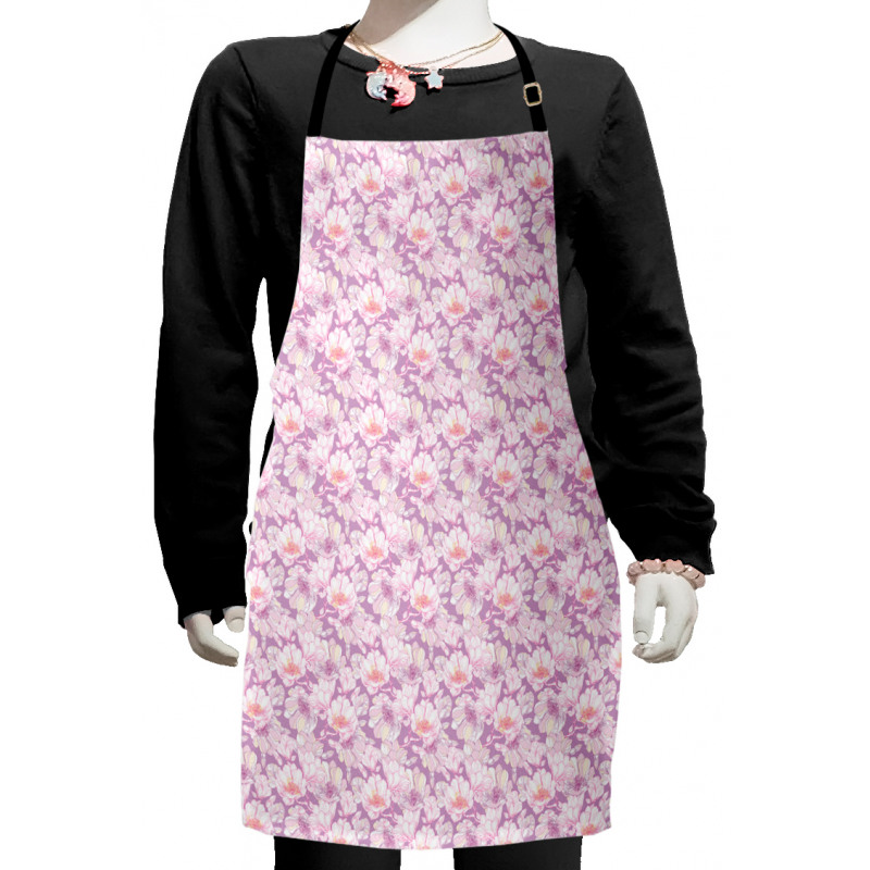 Pastel Flower Blooms Kids Apron