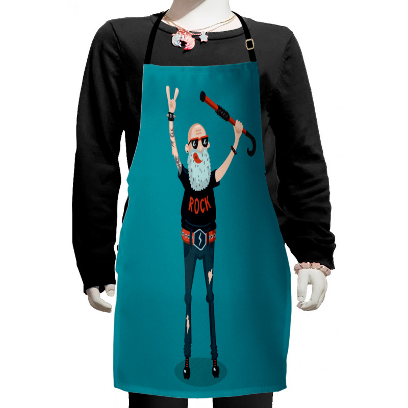 Rock Music Fan Man Kids Apron