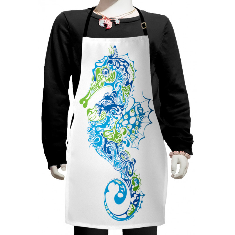 Curvy and Wavy Forms Kids Apron