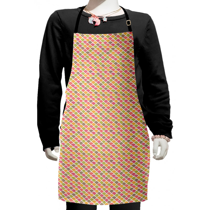 Retro Half Circle Motif Kids Apron