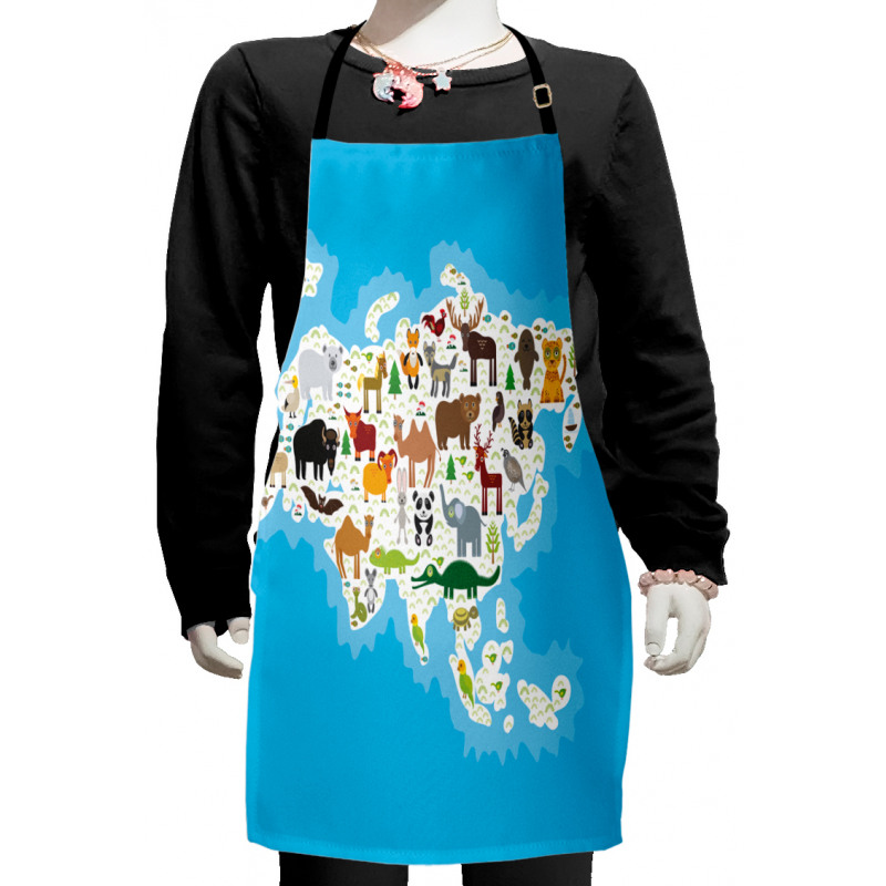 Eurasian Fauna Bear Fox Kids Apron