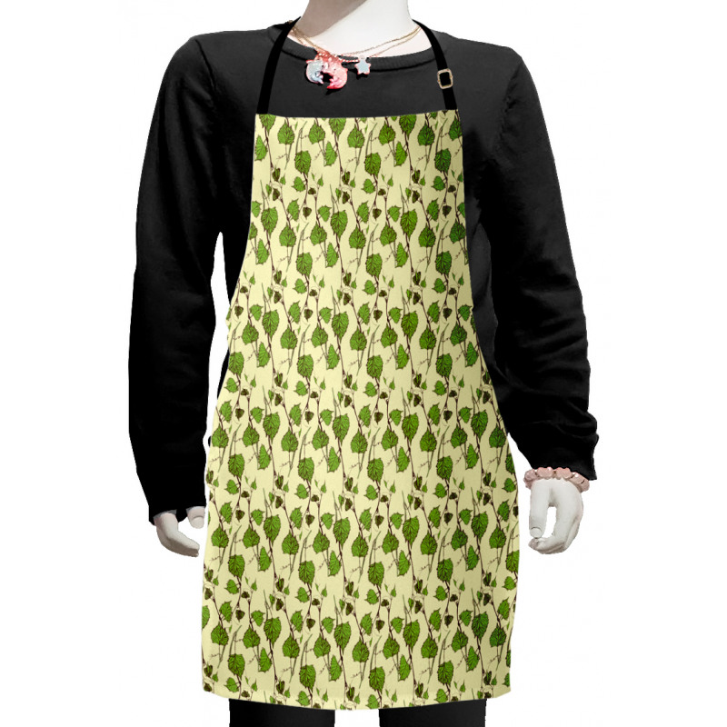 Grapevine Leaves Pattern Kids Apron