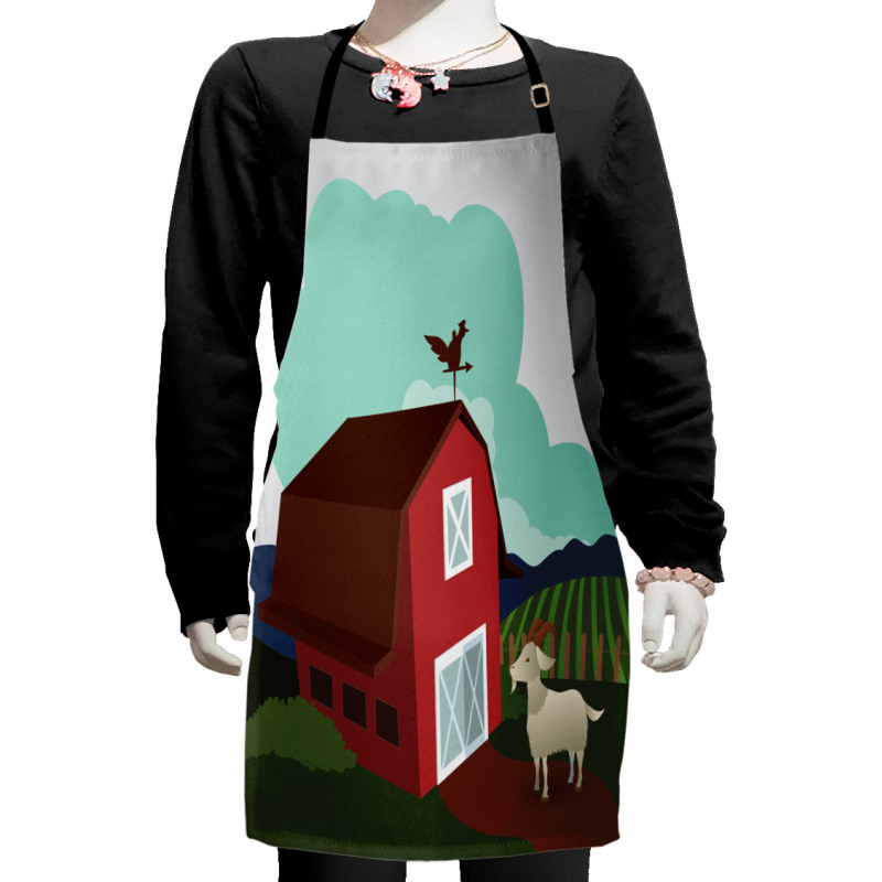 Rural Farmland Crop Bovine Kids Apron