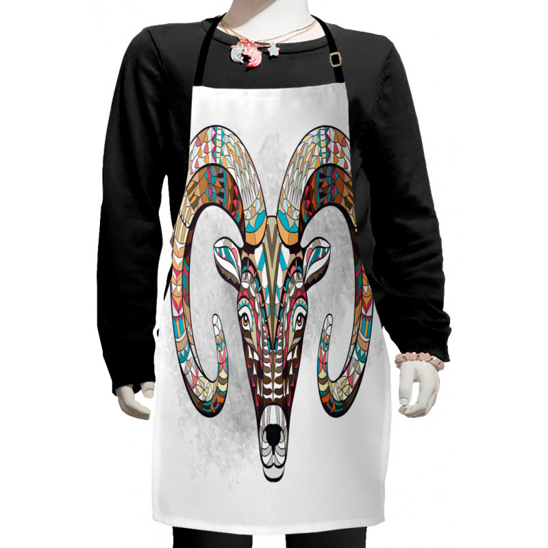 Colorful Totem Head Kids Apron