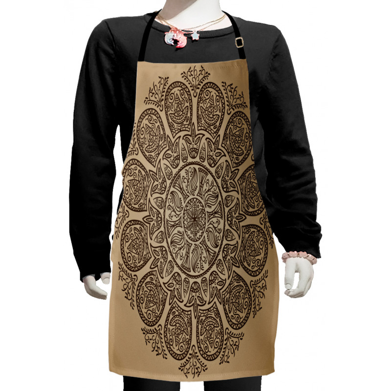 Flower Leaves Stems Kids Apron