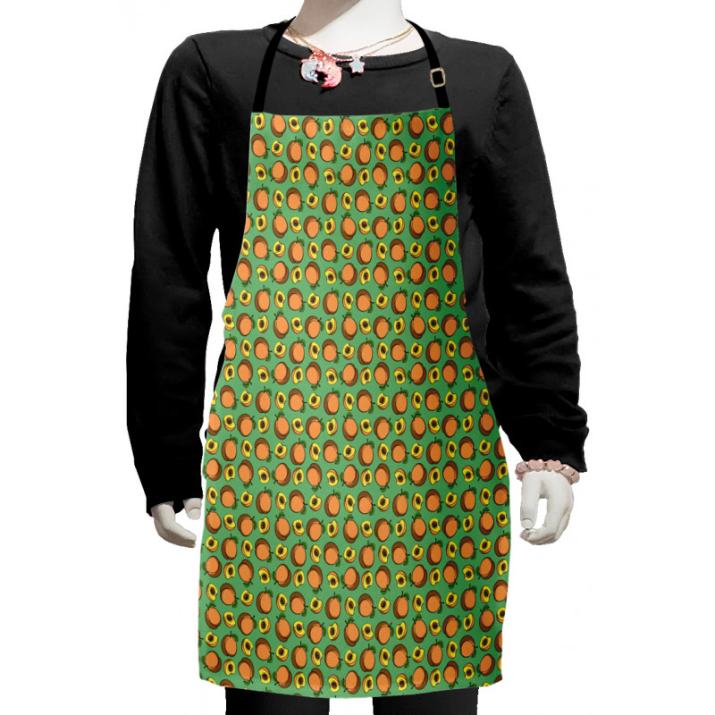 Half Slices Seeds Fruits Kids Apron