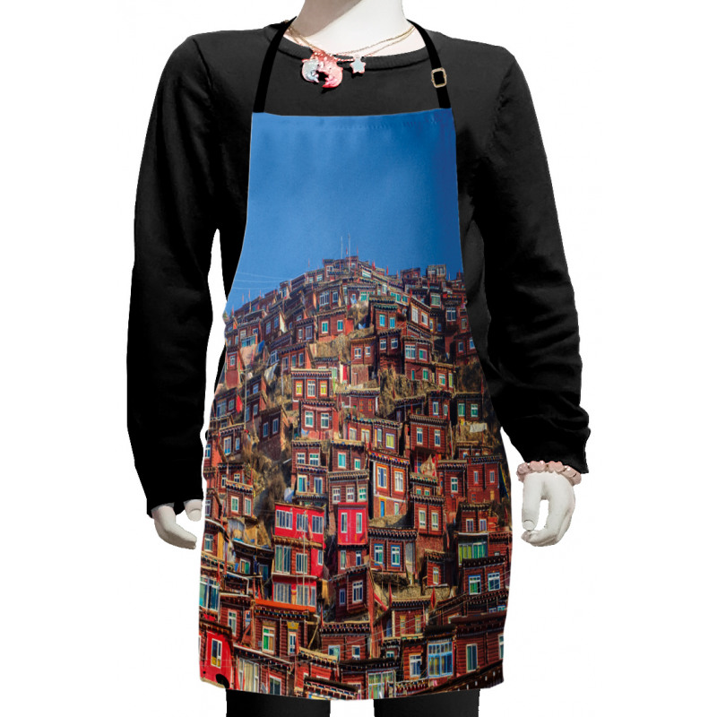 Old Houses Larung Gar Kids Apron