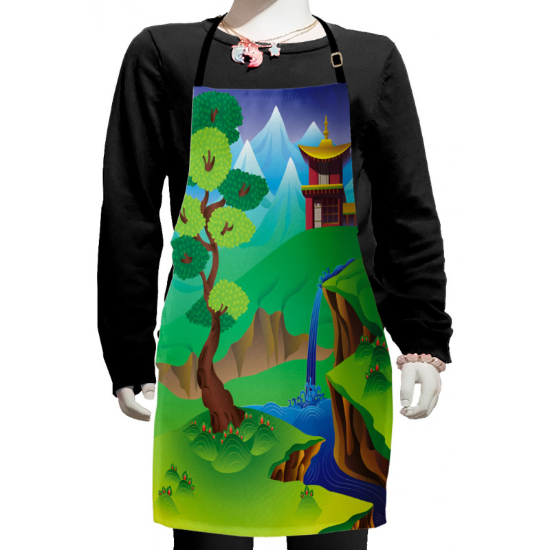 Cartoon Chinese Forest Kids Apron