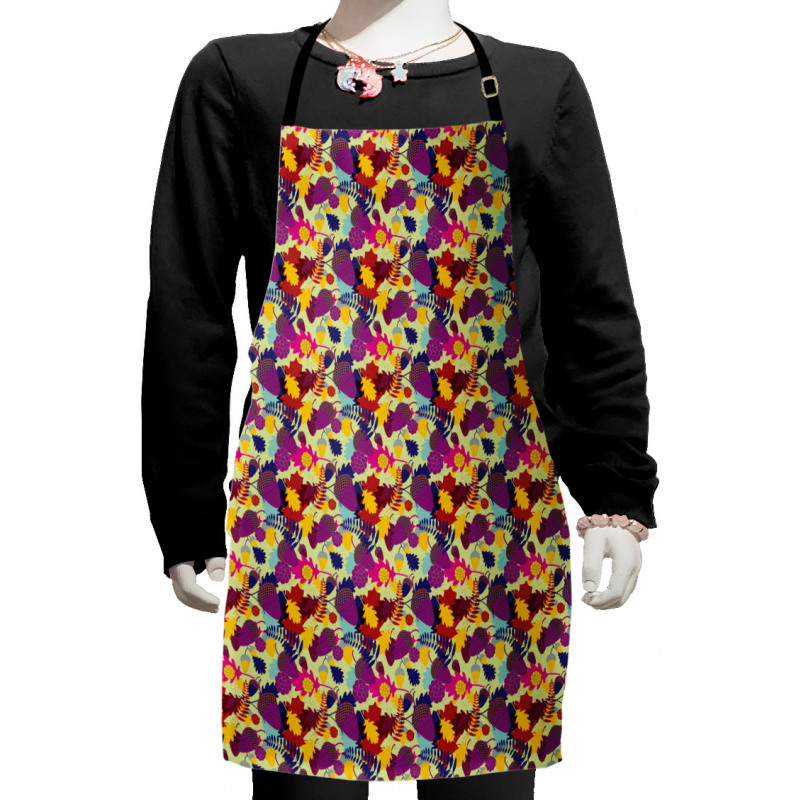 Oak Leaves with Nuts Kids Apron