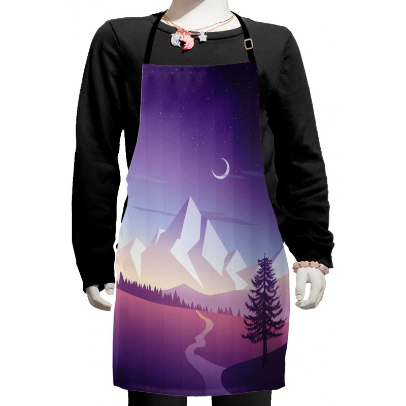 Mountain Scenery Kids Apron