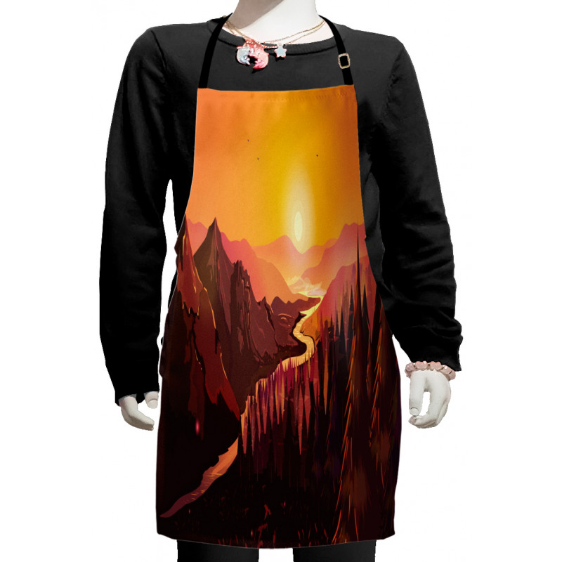 Forest Idyllic Morning Kids Apron