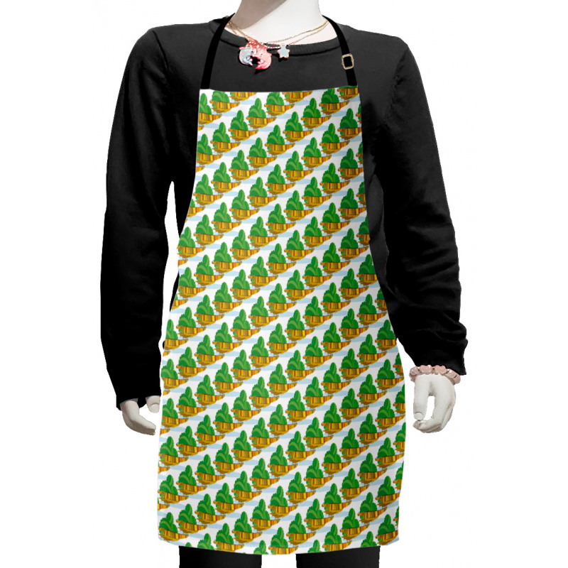 Animal Family Bushes Kids Apron