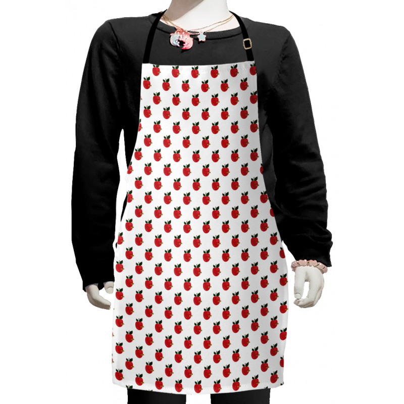 Comic Apples Worms Kids Apron