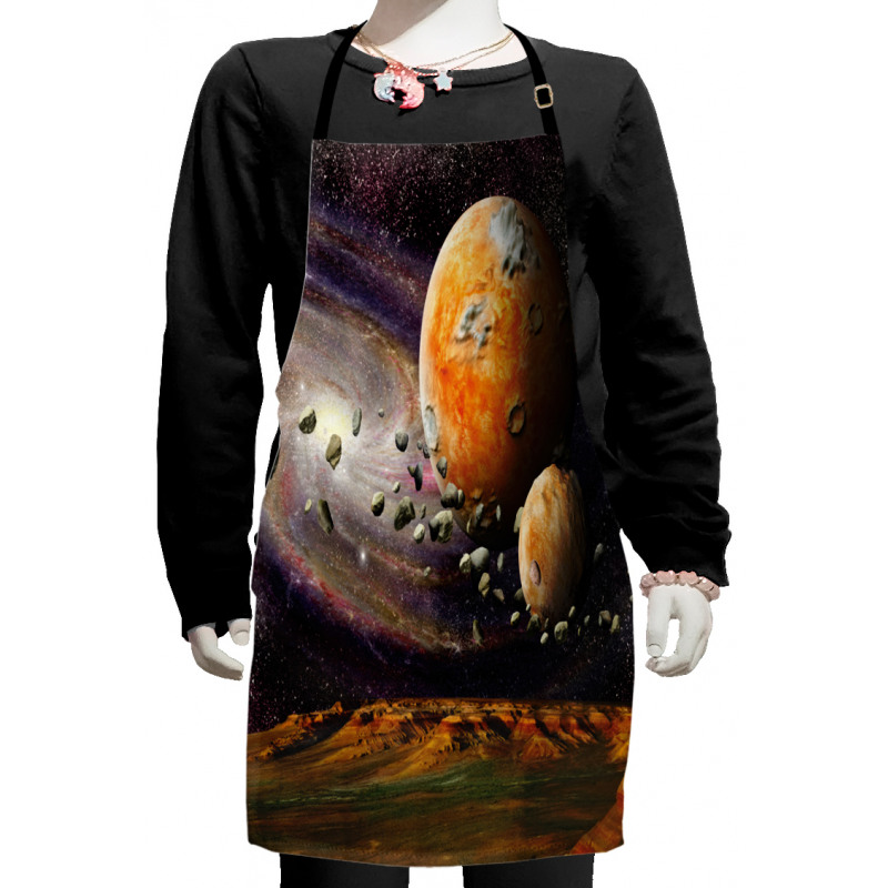 Universe Space Planets Kids Apron