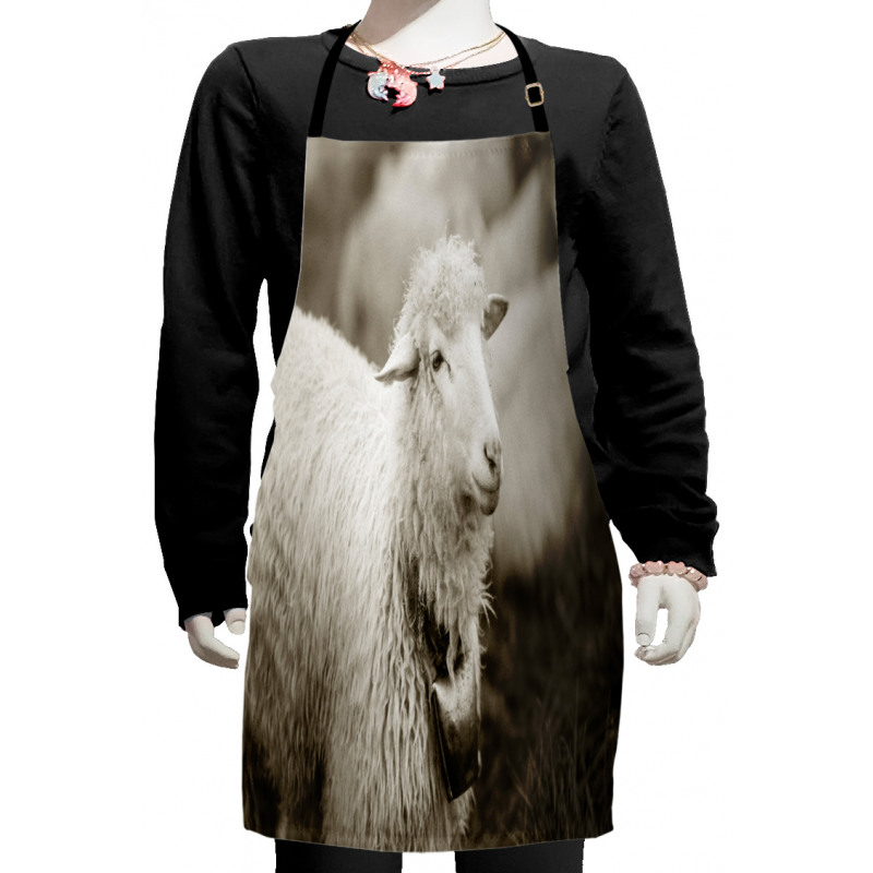 Fluffy Wooly Sheep Herd Kids Apron