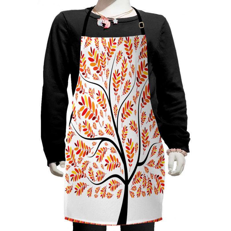 Tangerine Leaves Tree Kids Apron