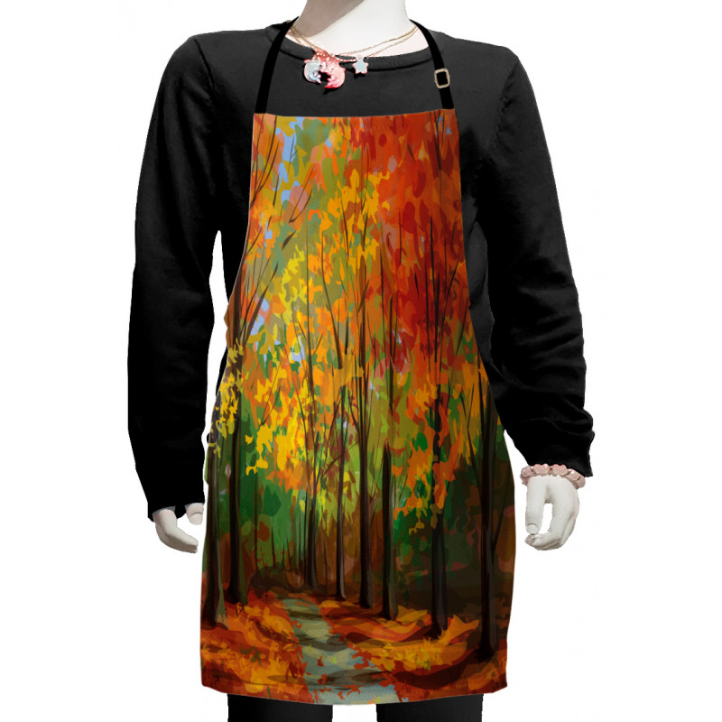 North Woods with Leaves Kids Apron