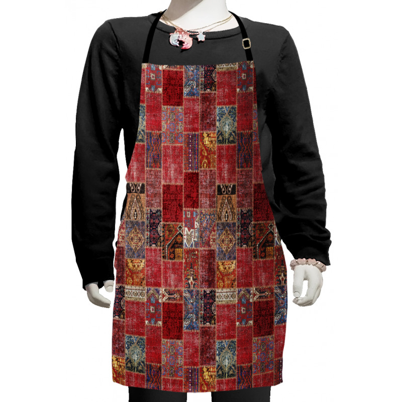 Ethnic Ornamental Squares Kids Apron