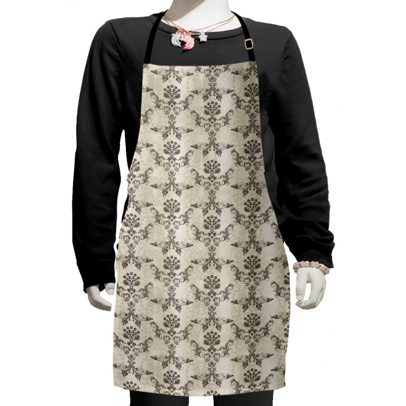 Old Fashioned Damask Art Kids Apron