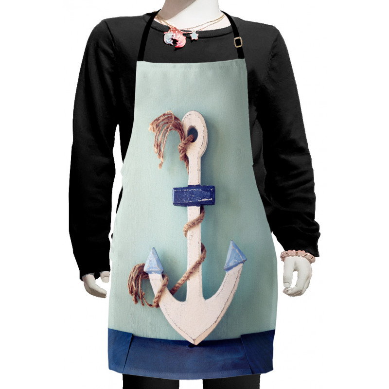 Anchor and Rope Motif Kids Apron