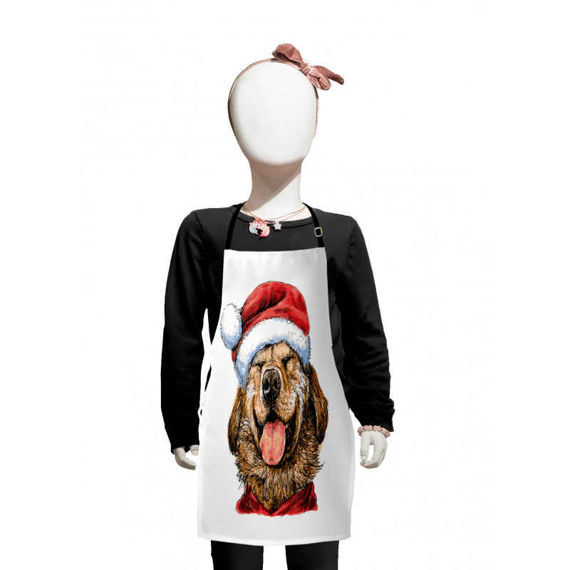 Funny Terrier Smiling Xmas Kids Apron