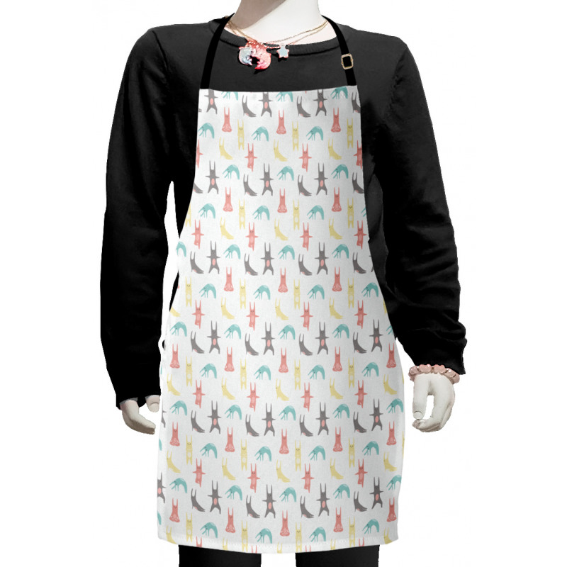 Bunnies Doing Yoga Poses Kids Apron