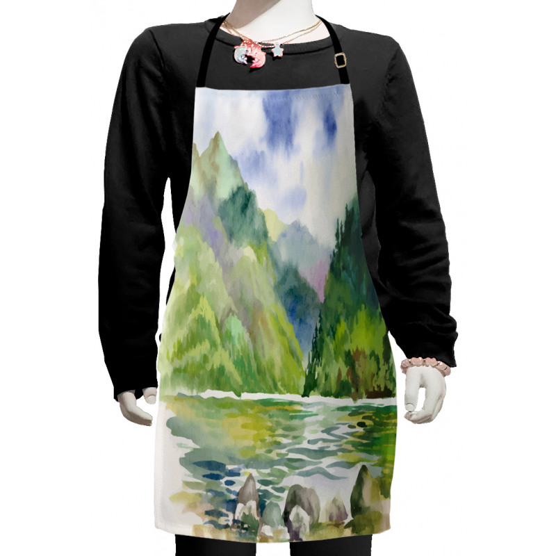 Summer River with Trees Kids Apron