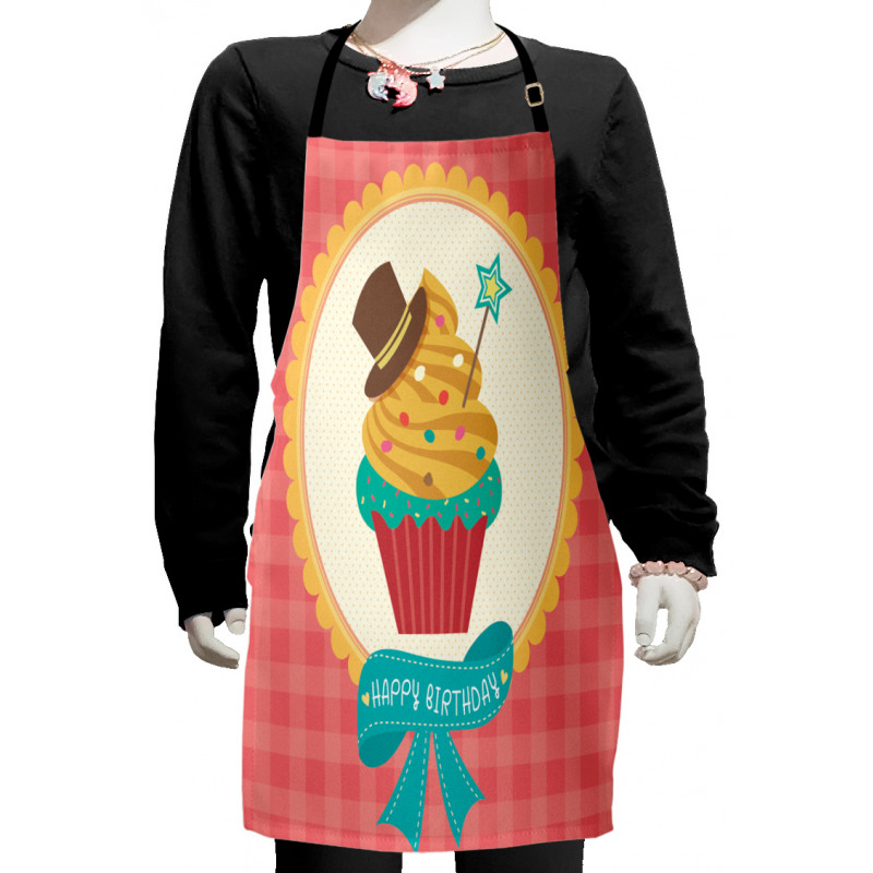 Happy Birthday Calligraphy Kids Apron