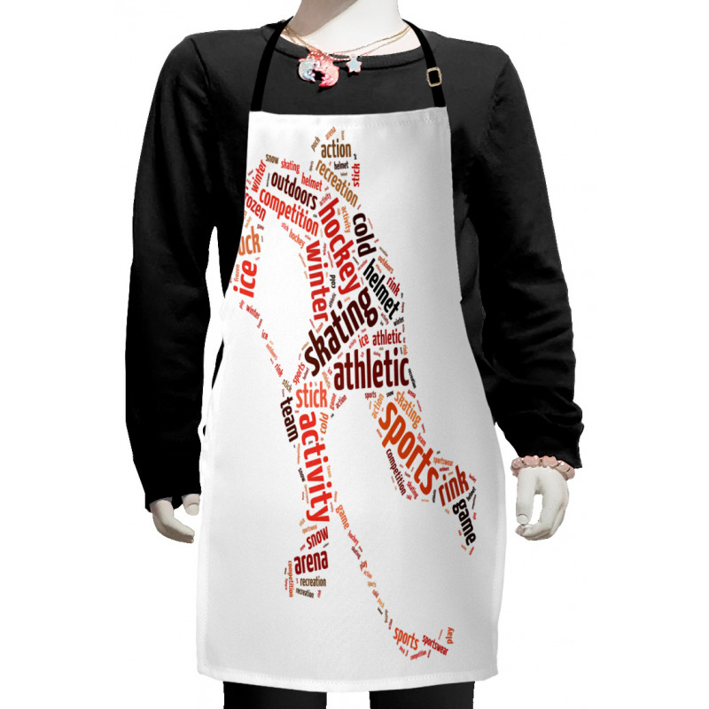 Man Silhouette with Words Kids Apron