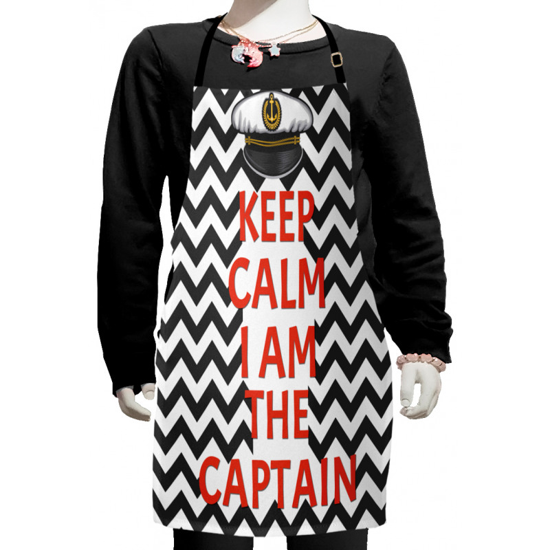 Keep Calm I am Captain Kids Apron