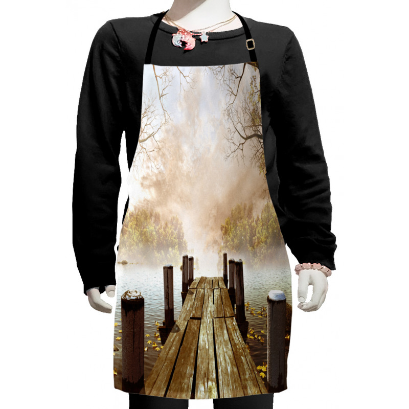 Fall Lake in Forest Kids Apron