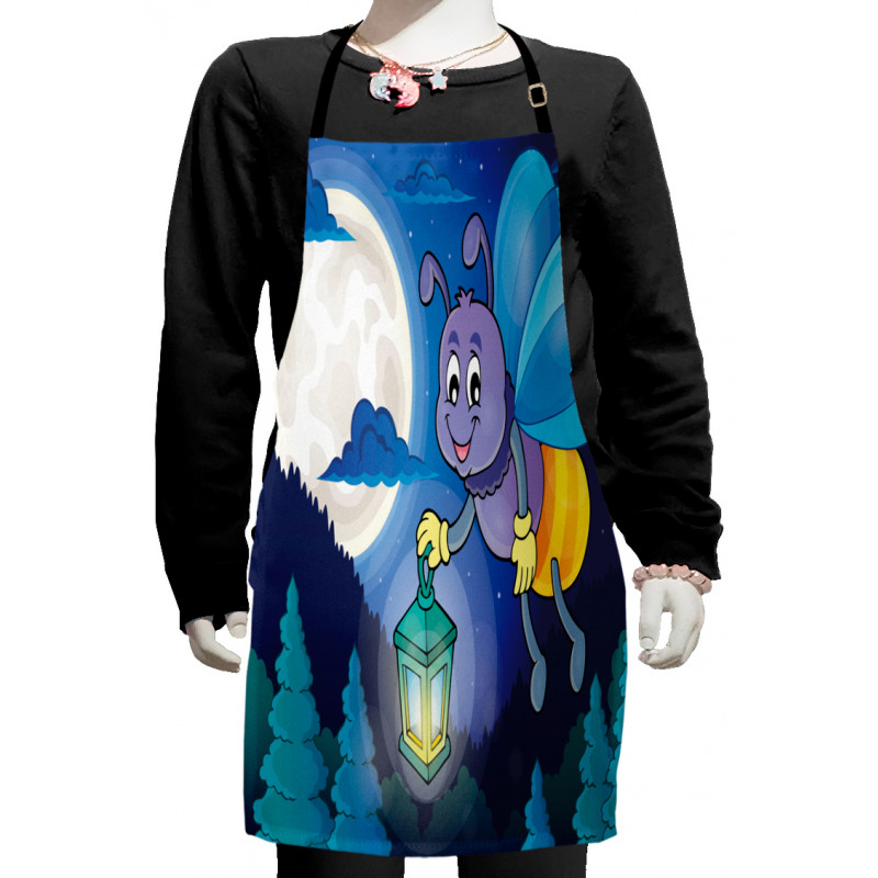 Cartoon Style Insect Kids Apron