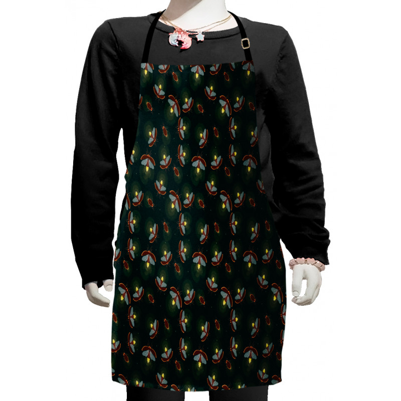 Night at Woodland Insects Kids Apron
