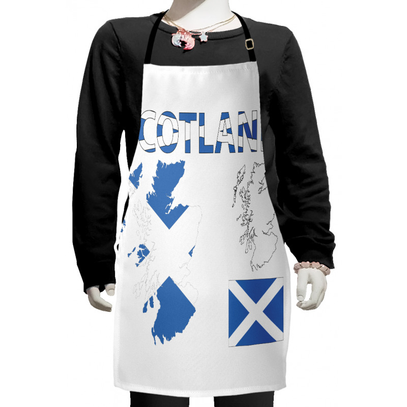 Country Map and the Flag Kids Apron