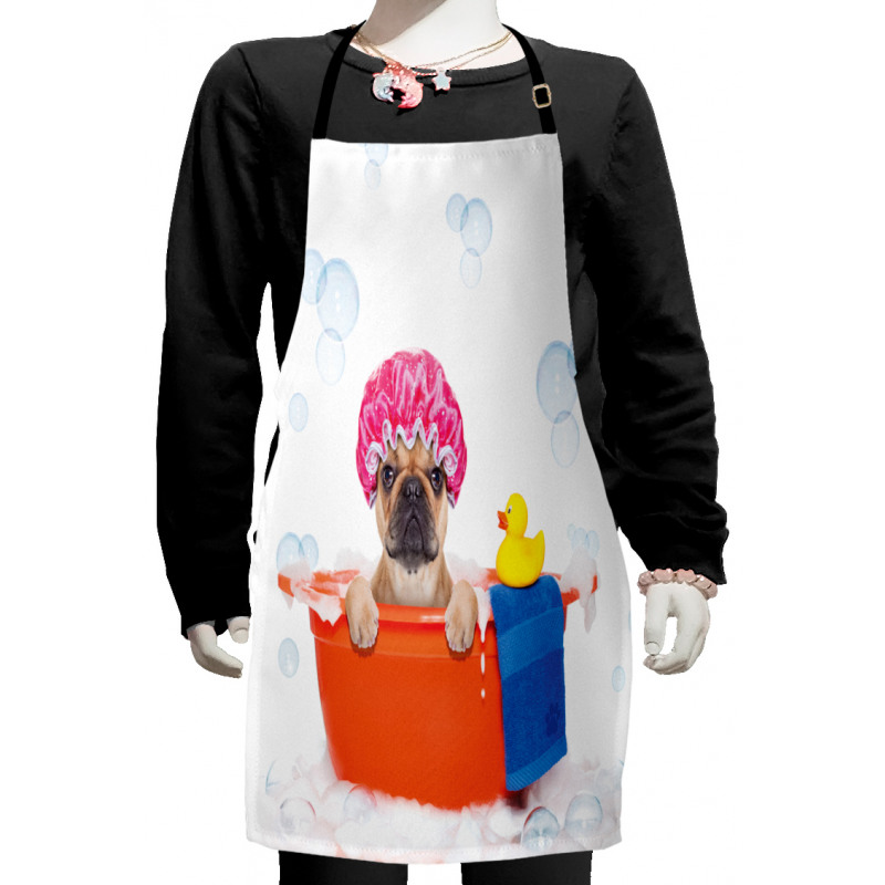 Dog Having a Bath Tub Kids Apron