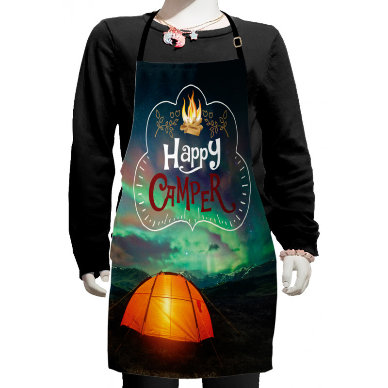 Aurora Borealis Tent Kids Apron