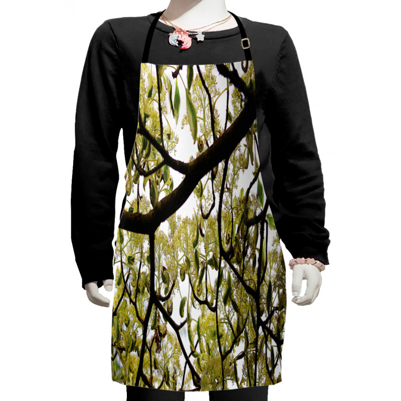 Close up Leafy Branches Photo Kids Apron