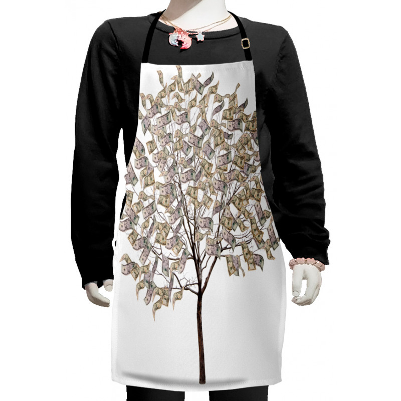 Surreal Money Leafy Tree Kids Apron