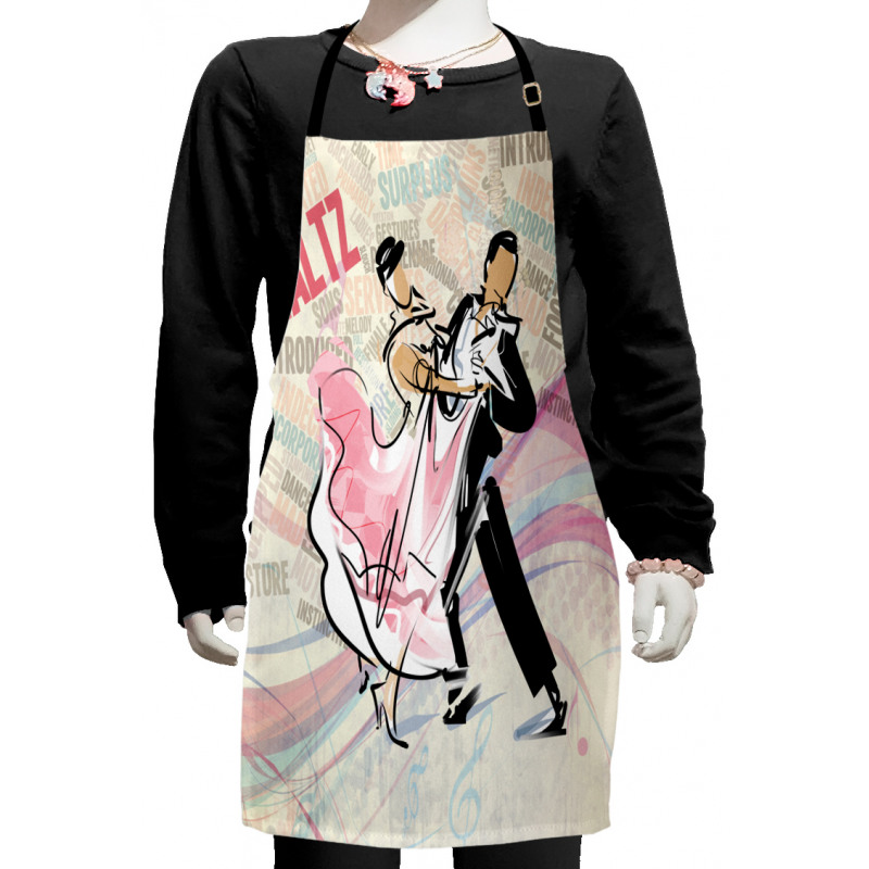 Romantic Dancing Couple Words Kids Apron