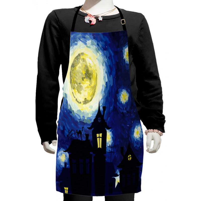 Country Houses Full Moon Kids Apron