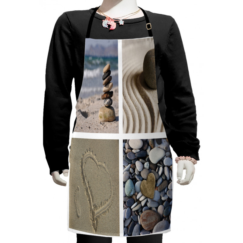 Sand and Pebbles Collage Kids Apron